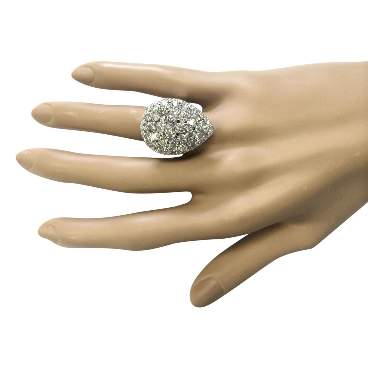 Women's 4.50 Carat Diamond 18 Karat White Gold Ring For Sale