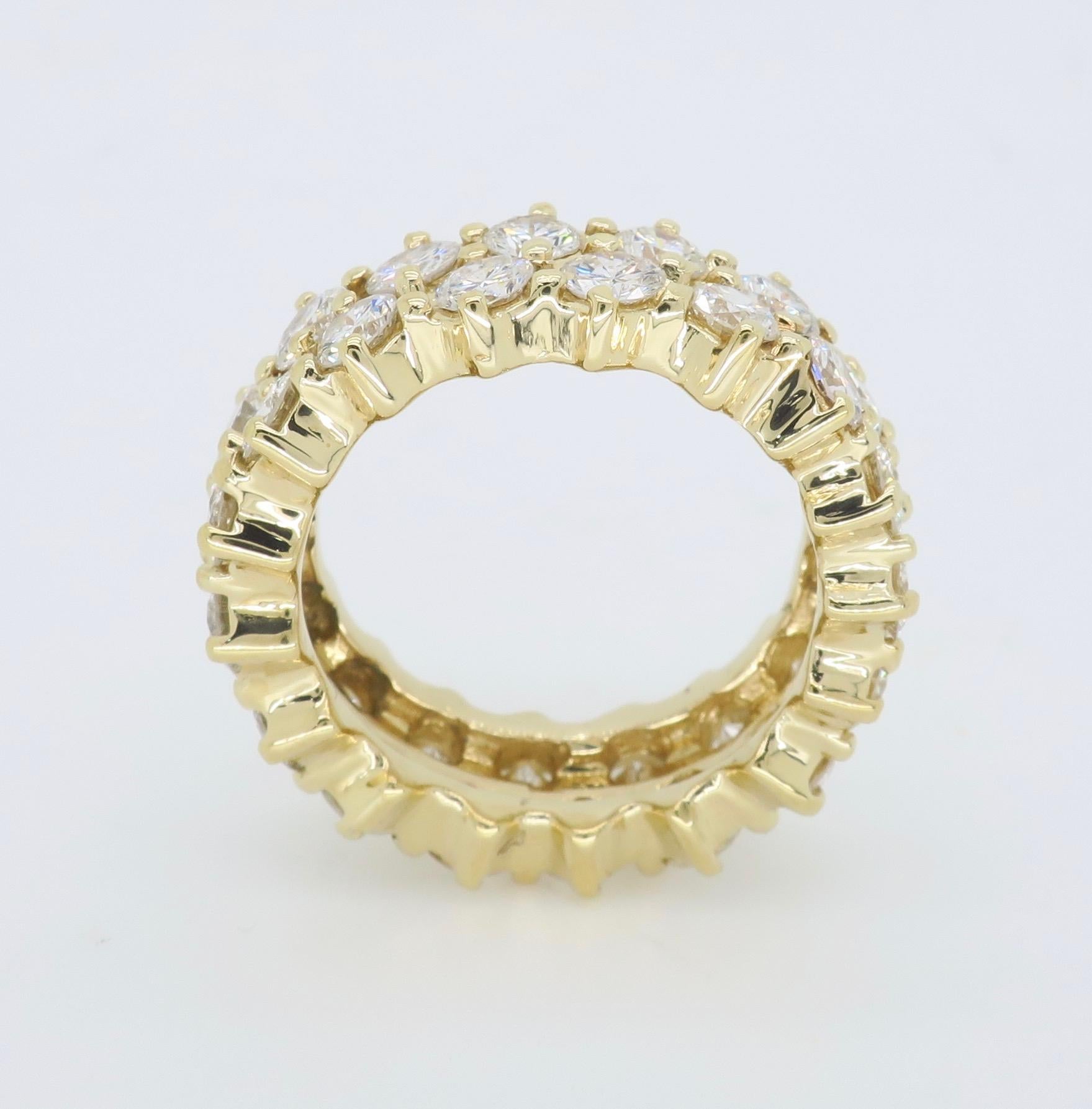 4.50 Carat Diamond Eternity Band Ring For Sale 1