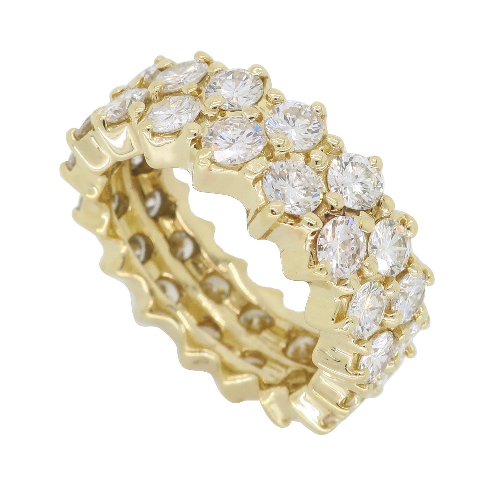 4.50 Carat Diamond Eternity Band Ring For Sale 2