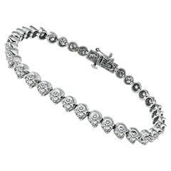 Pulsera de tenis de oro con diamantes de 4.50 quilates