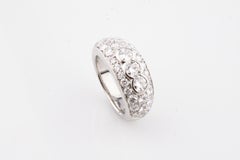 4.50 Carat Diamond Pavé and Trio Bezel Set Platinum Diamond Ring