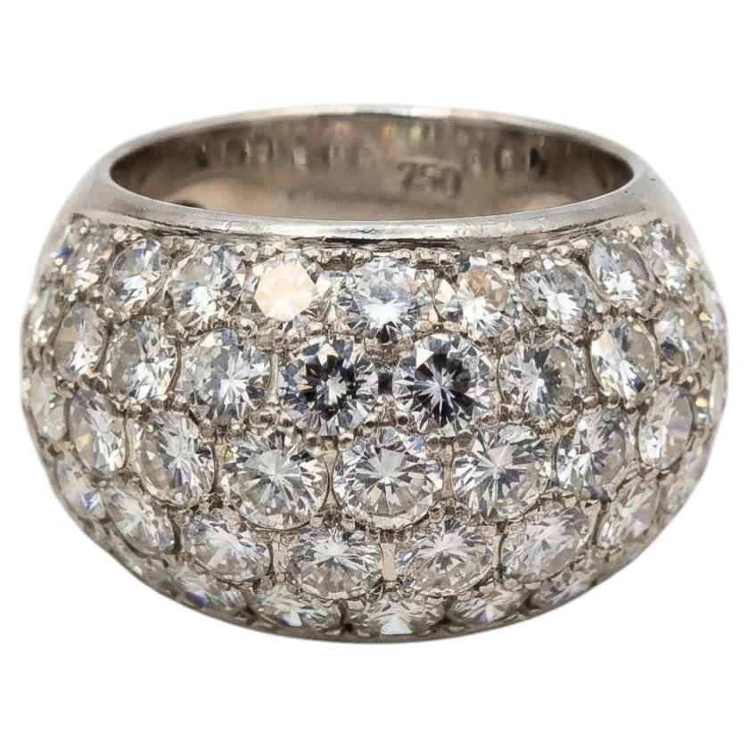 4,50-Karat-Diamant-Ring aus Platin in Kuppelform