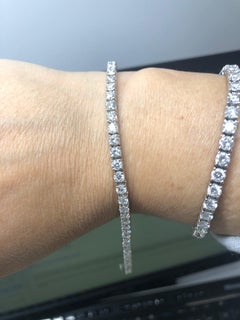 Diana M. Custom 4.50 Cts Diamond Tennis Bracelet in 14kt White Gold