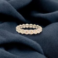 4.50 Carat F/VS1 Round Brilliant Diamond Unisex Eternity Band Ring in 18K Gold