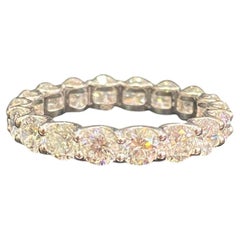 Unisex-Eternity-Ring aus 18-karätigem Gold mit runden Brillanten (4,50 Karat, F/VS1)