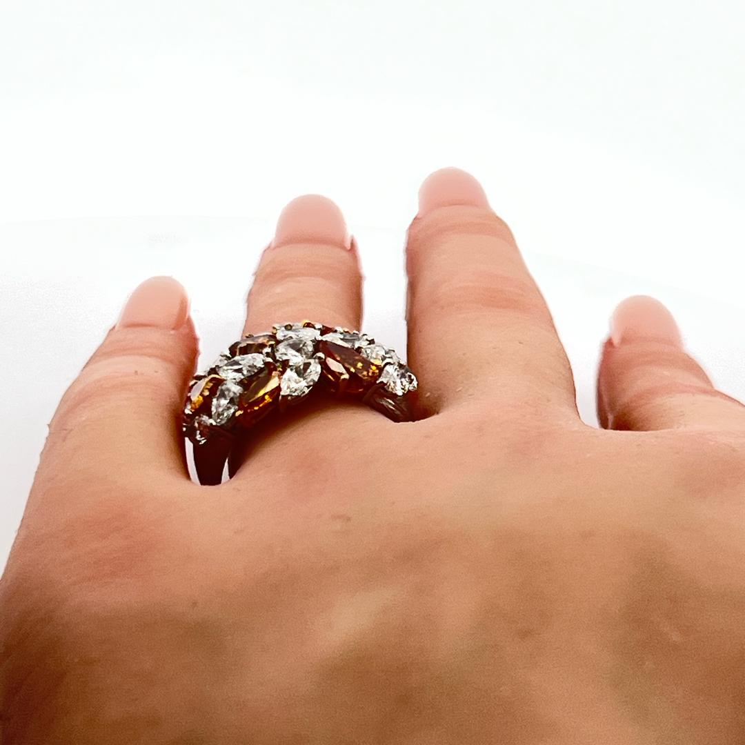 4.50 Carat G-FBOY VS Diamond 18 Karat White Gold Cocktail Ring For Sale 5