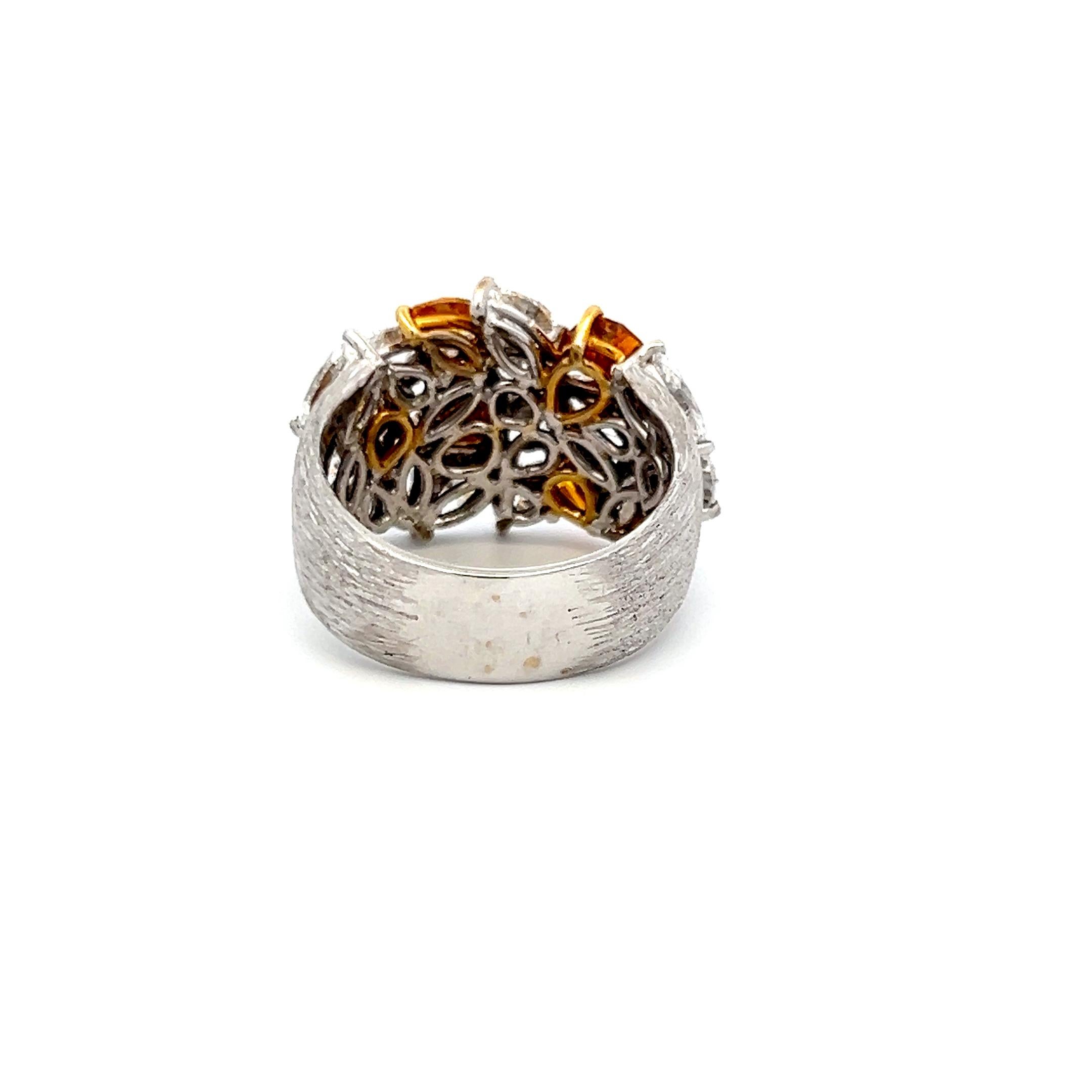 Round Cut 4.50 Carat G-FBOY VS Diamond 18 Karat White Gold Cocktail Ring For Sale