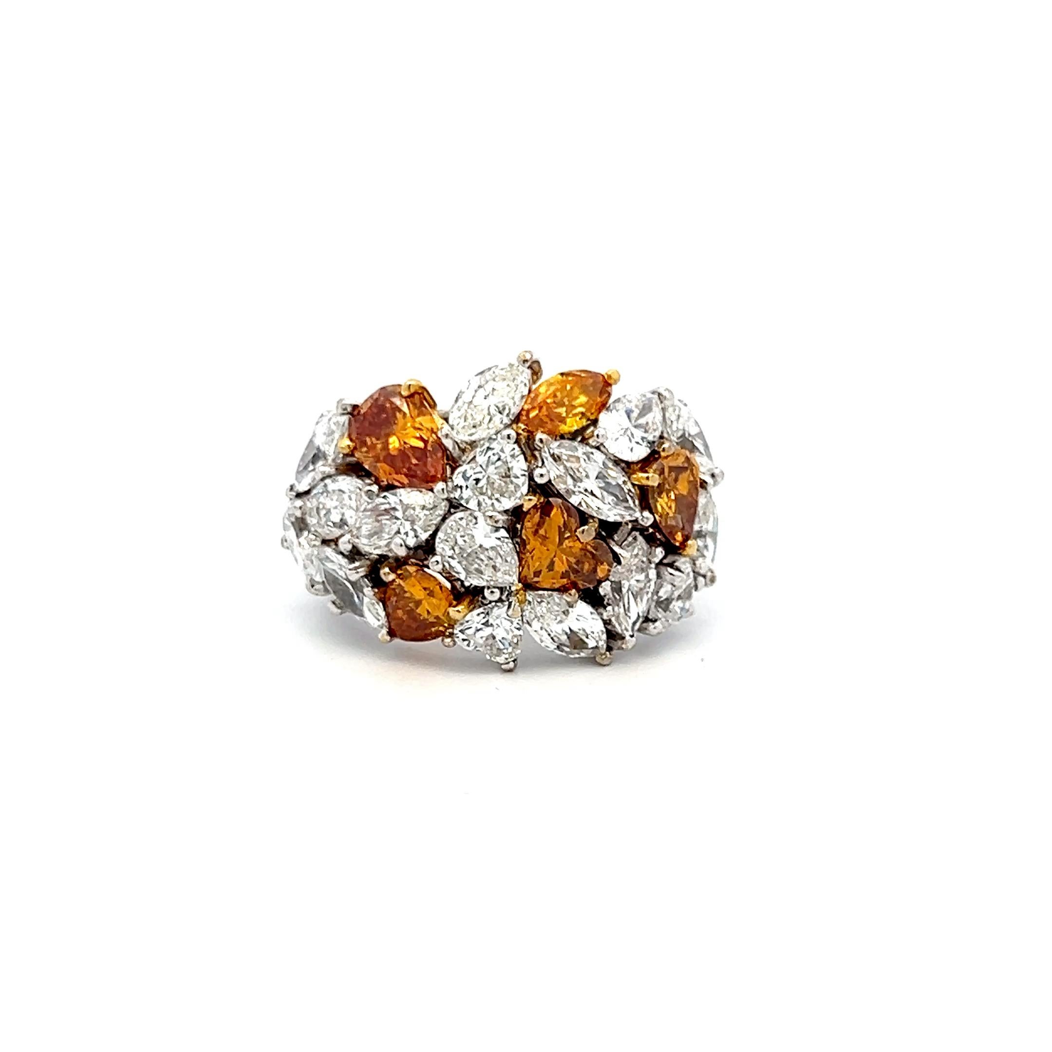 Women's 4.50 Carat G-FBOY VS Diamond 18 Karat White Gold Cocktail Ring For Sale