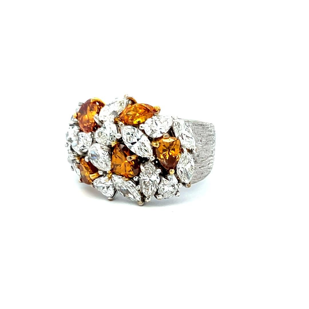 4.50 Carat G-FBOY VS Diamond 18 Karat White Gold Cocktail Ring For Sale 1