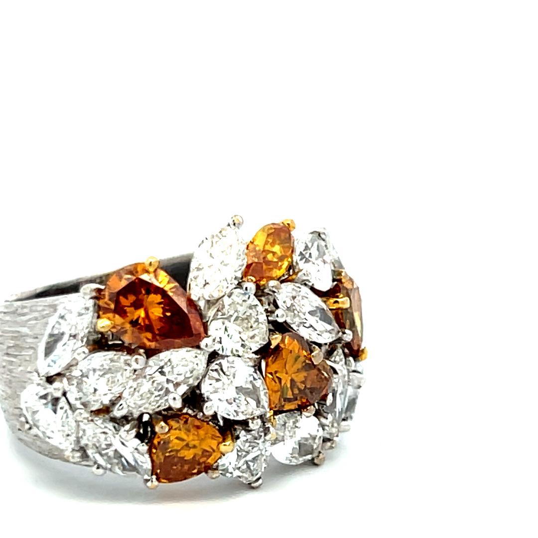 4.50 Carat G-FBOY VS Diamond 18 Karat White Gold Cocktail Ring For Sale 3