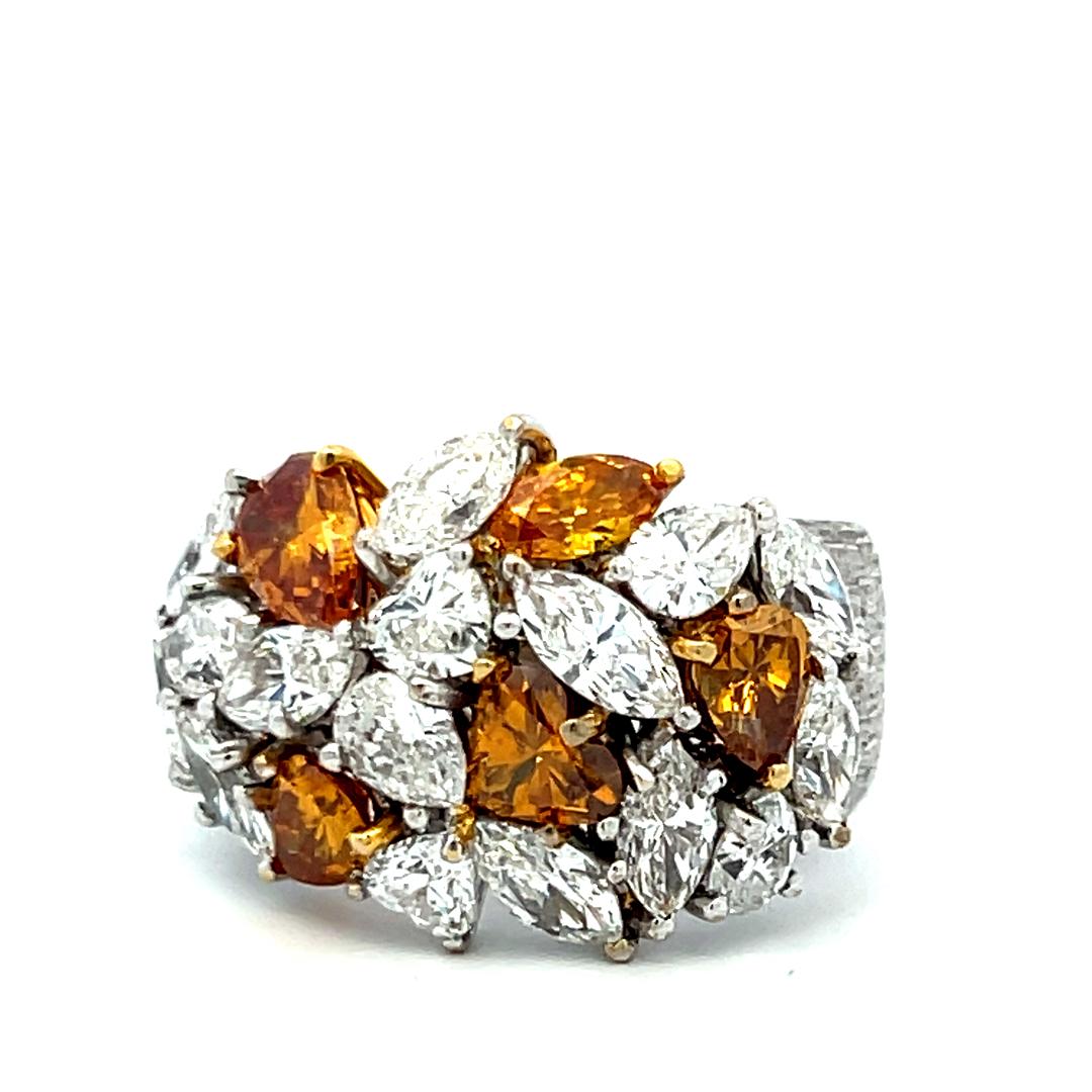 4.50 Carat G-FBOY VS Diamond 18 Karat White Gold Cocktail Ring For Sale 4