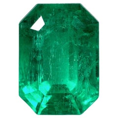 4.50 Carat GIA Certified 11x8 Vivid Muzo Green Colombian Emerald  Pierre de naissance du mois de mai
