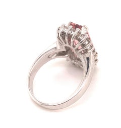 4.50 Carat Morganite and Diamond Gold Ring