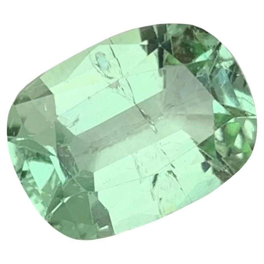 4.50 Carat Natural Faceted Mint Green Tourmaline October Birthstone For Sale