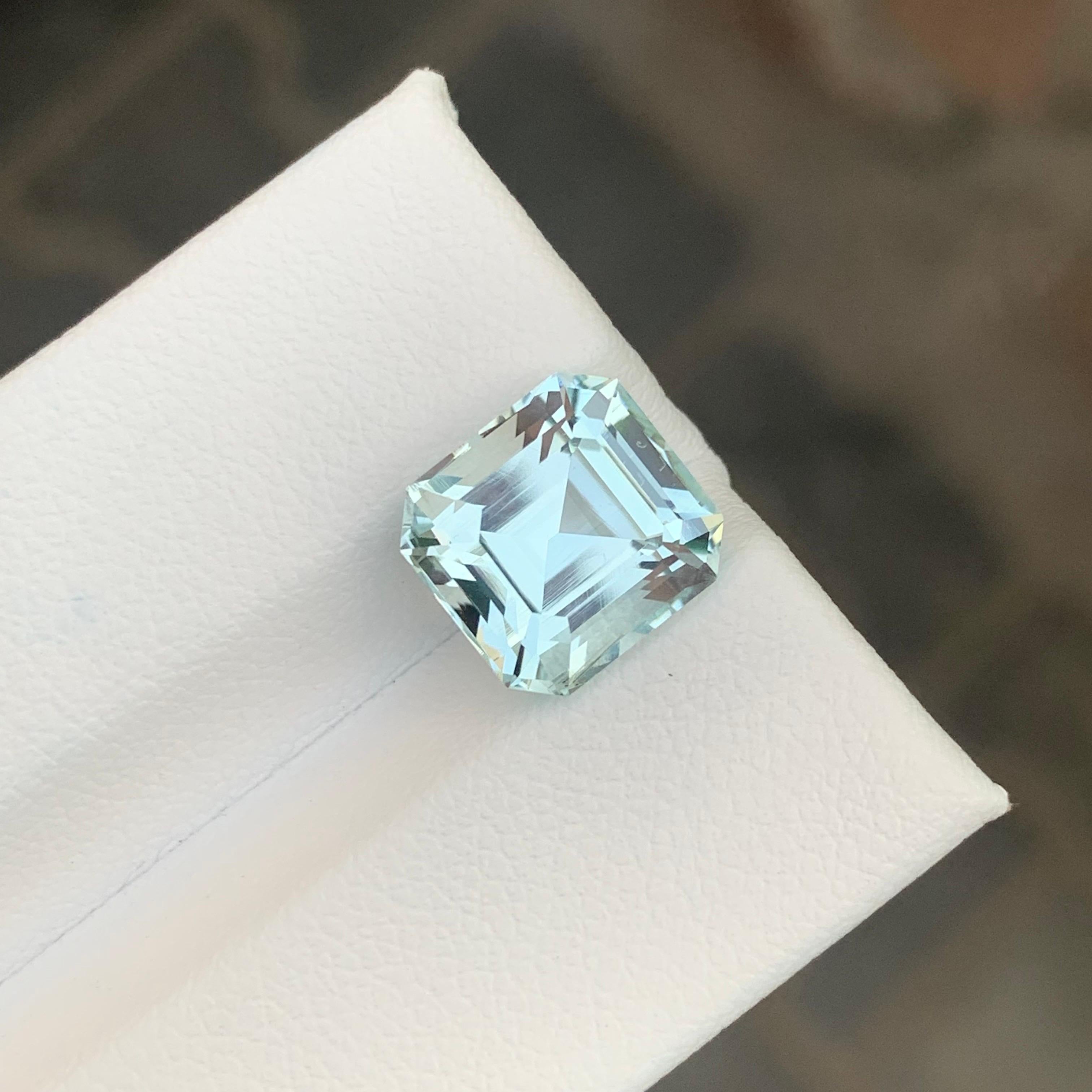 4.50 Karat Natürlicher loser Aquamarin Oktagon Form Edelstein im Angebot 5