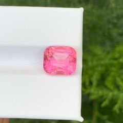 4.50 Karat Natürlicher Loser Baby Rosa Turmalin Stein Kissenschliff Afghanischer Edelstein