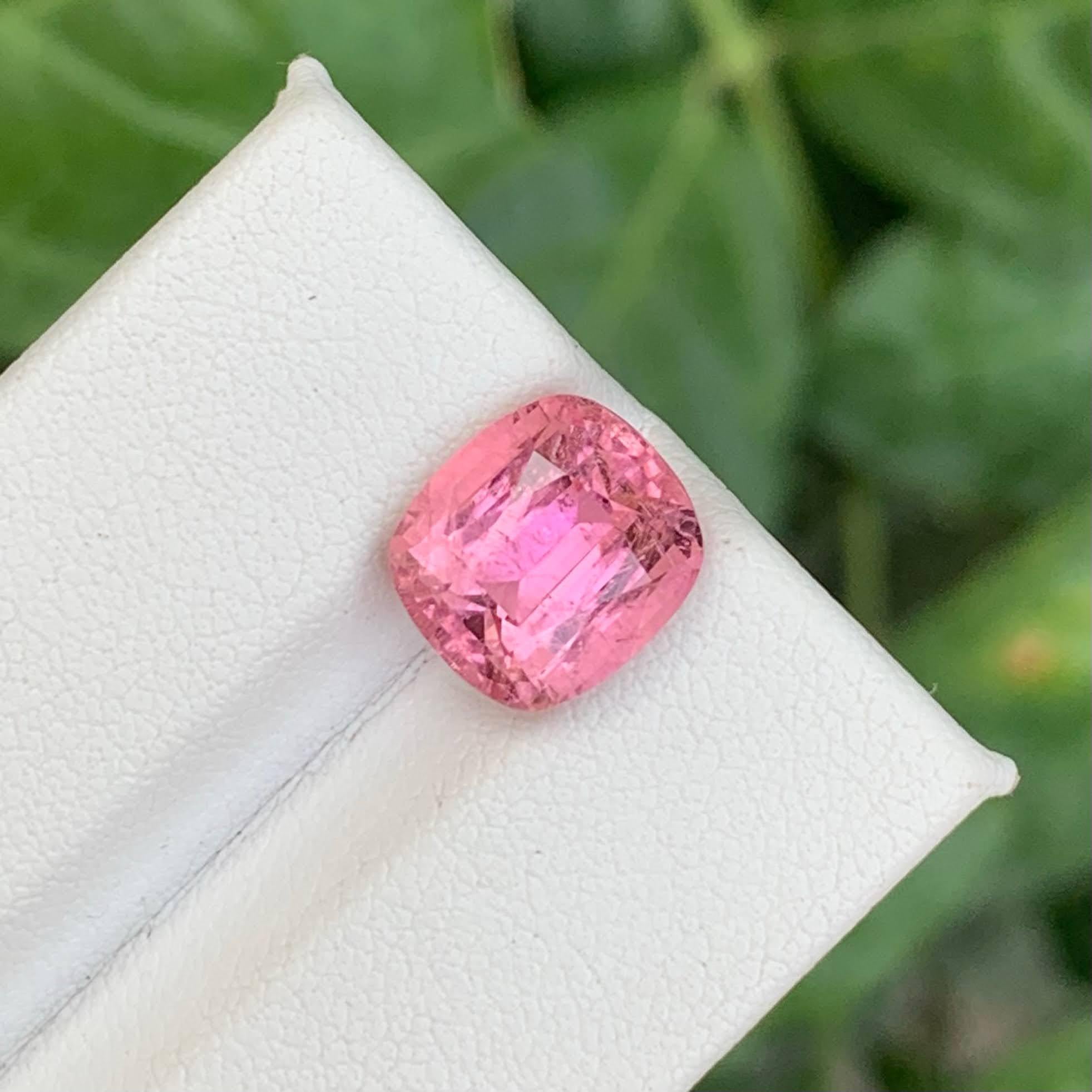 4.50 Carat Natural Loose Baby Pink Tourmaline Stone Cushion Cut Afghan Gemstone (pierre précieuse afghane) en vente 1
