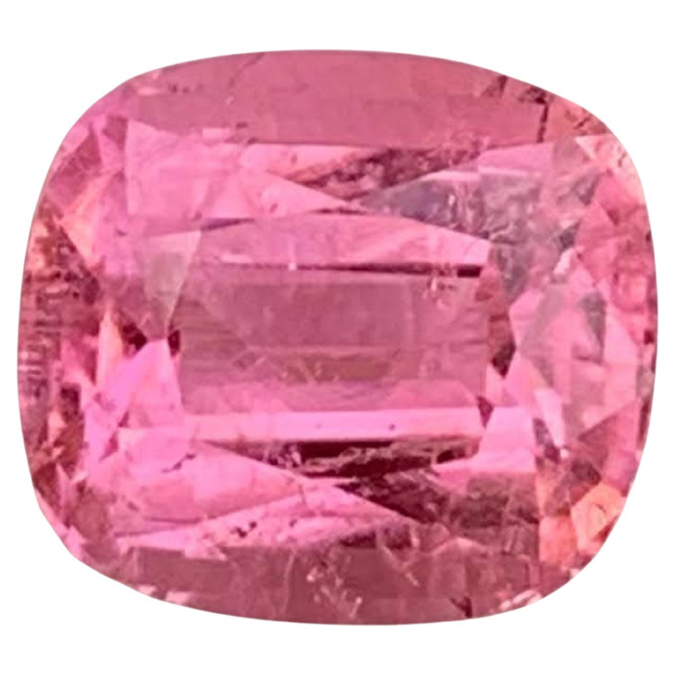 4.50 Carat Natural Loose Baby Pink Tourmaline Stone Cushion Cut Afghan Gemstone