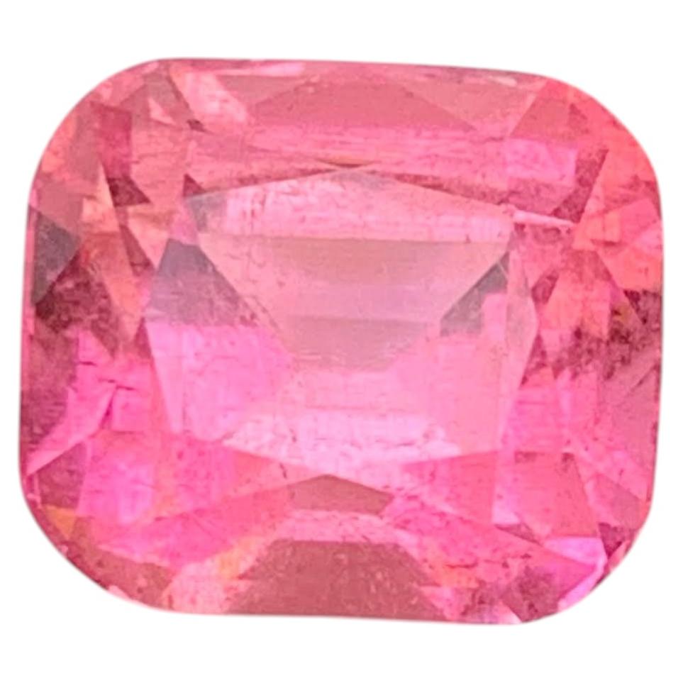 4.50 Carat Natural Loose Baby Pink Tourmaline Stone Cushion Cut Afghan Gemstone