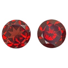 4,50 Carati Nature Sciolto Granato Rosso Brillante Coppia Taglio Rotondo  La pietra preziosa del Madagascar