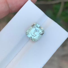 4.50 Carat Natural Loose Green Amethyst Cushion Cut Gemstone