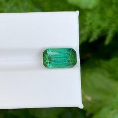 4.50 Carat Natural Loose Mint Green Tourmaline Stone Cushion Cut Afghan Gemstone
