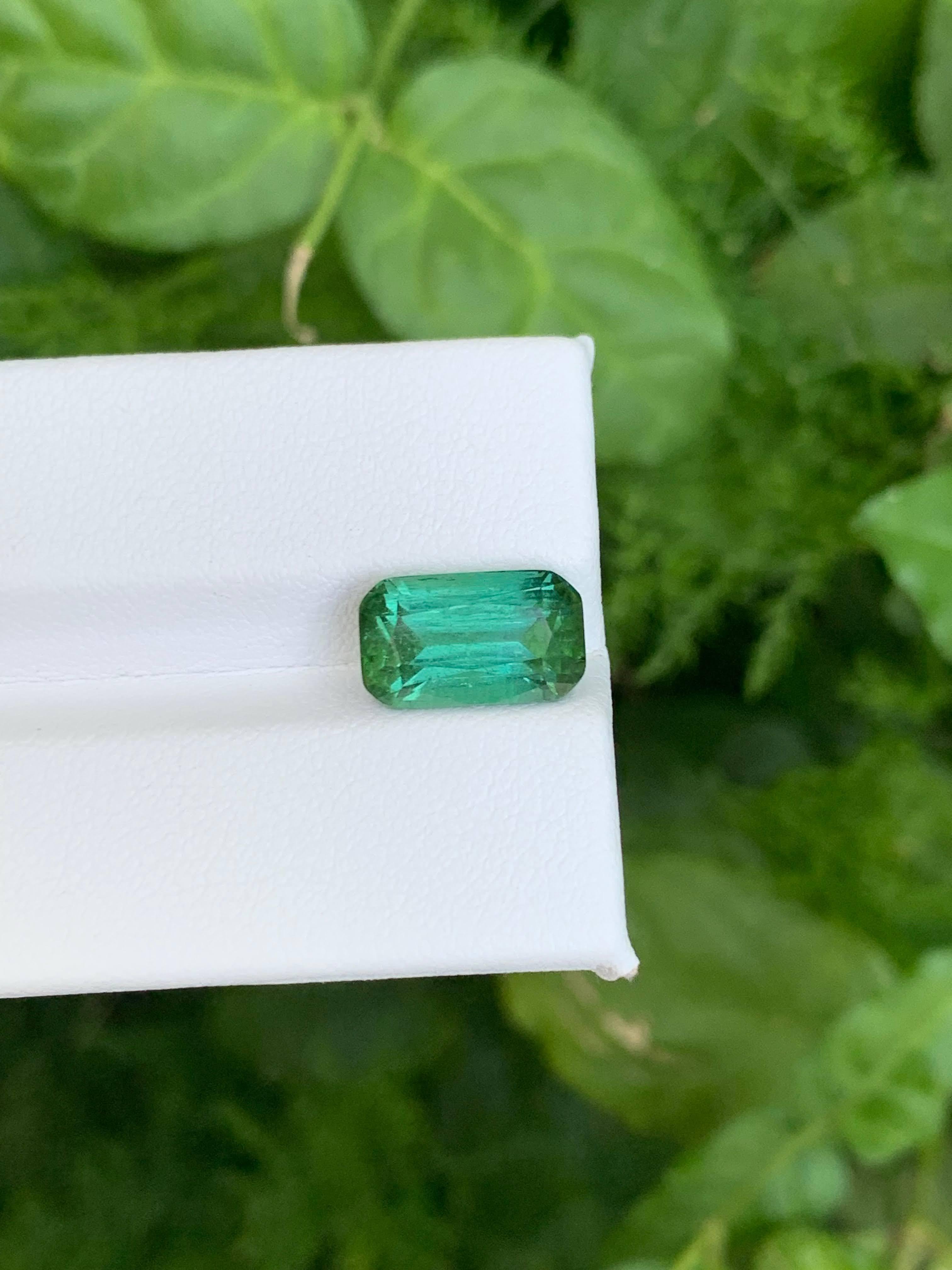 4.50 Carat Natural Loose Mint Green Tourmaline Stone Cushion Cut Afghan Gemstone (pierre précieuse afghane) Unisexe en vente