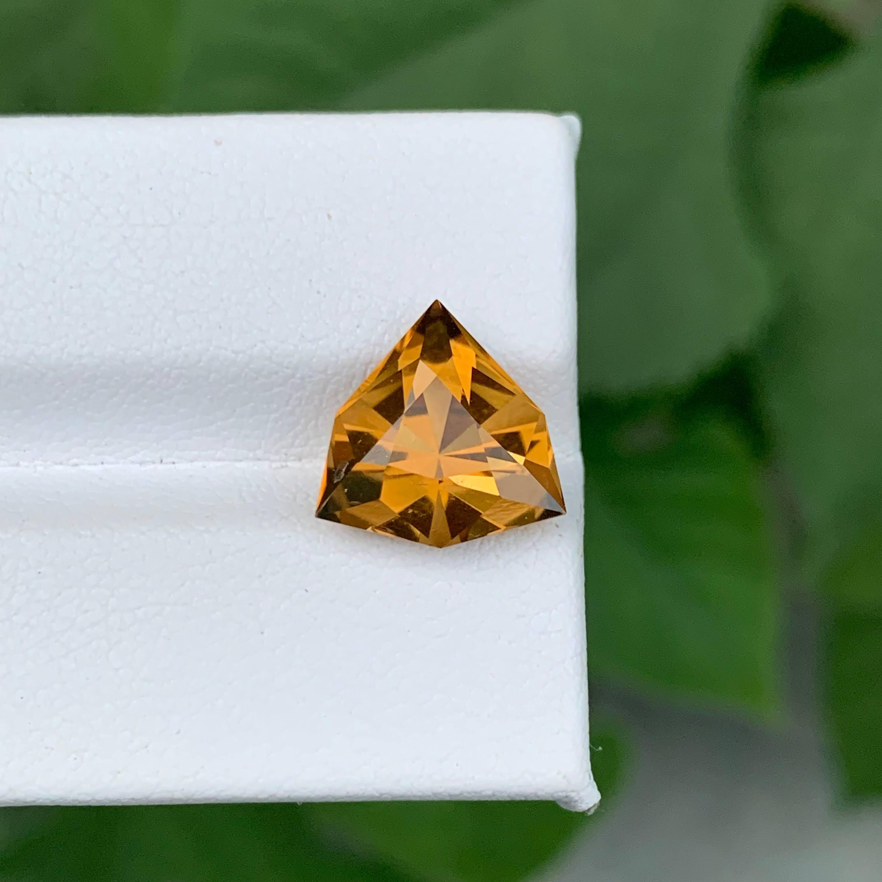 4,50 Quilates Natural Citrino Naranja Suelto Corte Trillón Piedra Preciosa Brasileña en Nuevo estado para la venta en Bangkok, TH