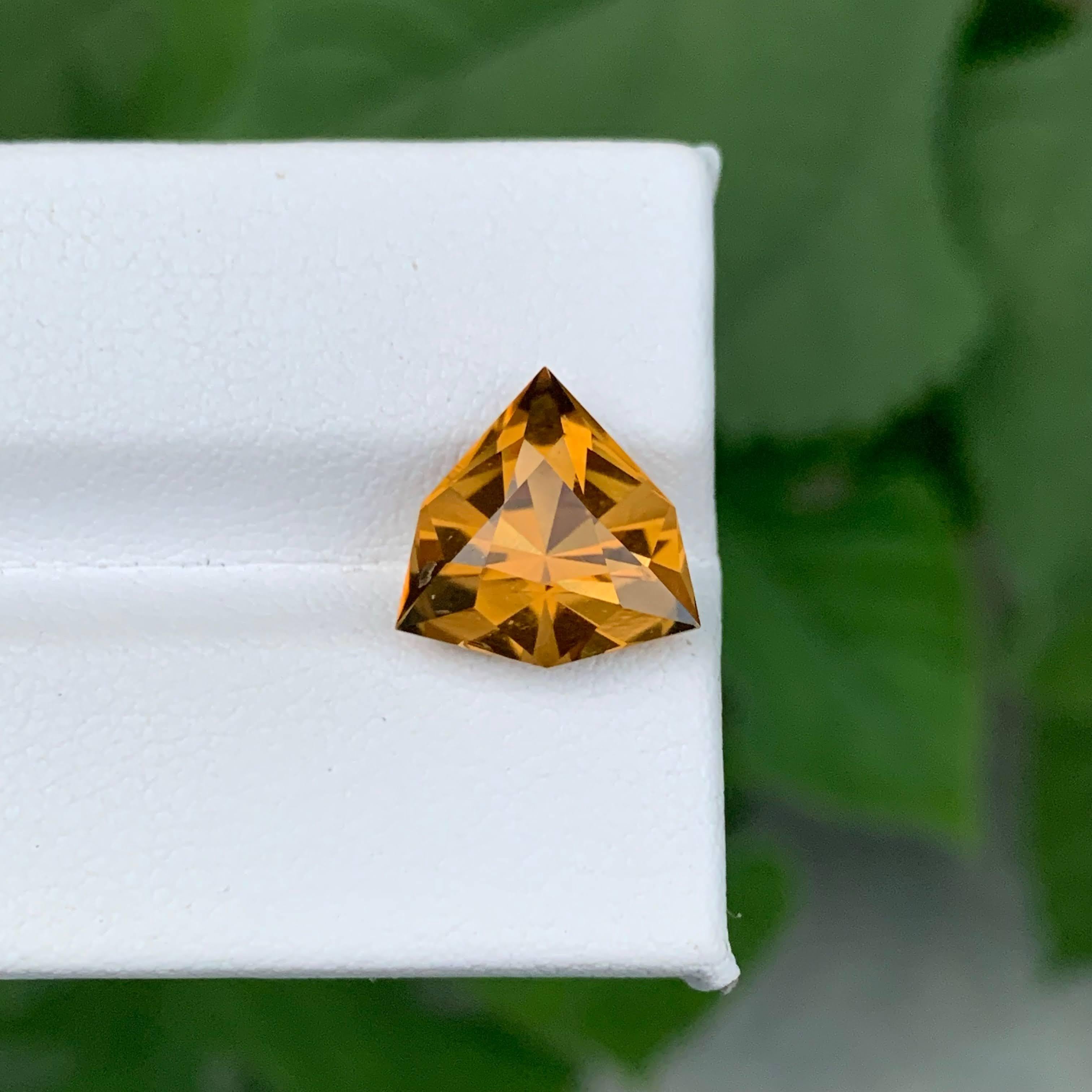 Femenino o masculino 4,50 Quilates Natural Citrino Naranja Suelto Corte Trillón Piedra Preciosa Brasileña en venta