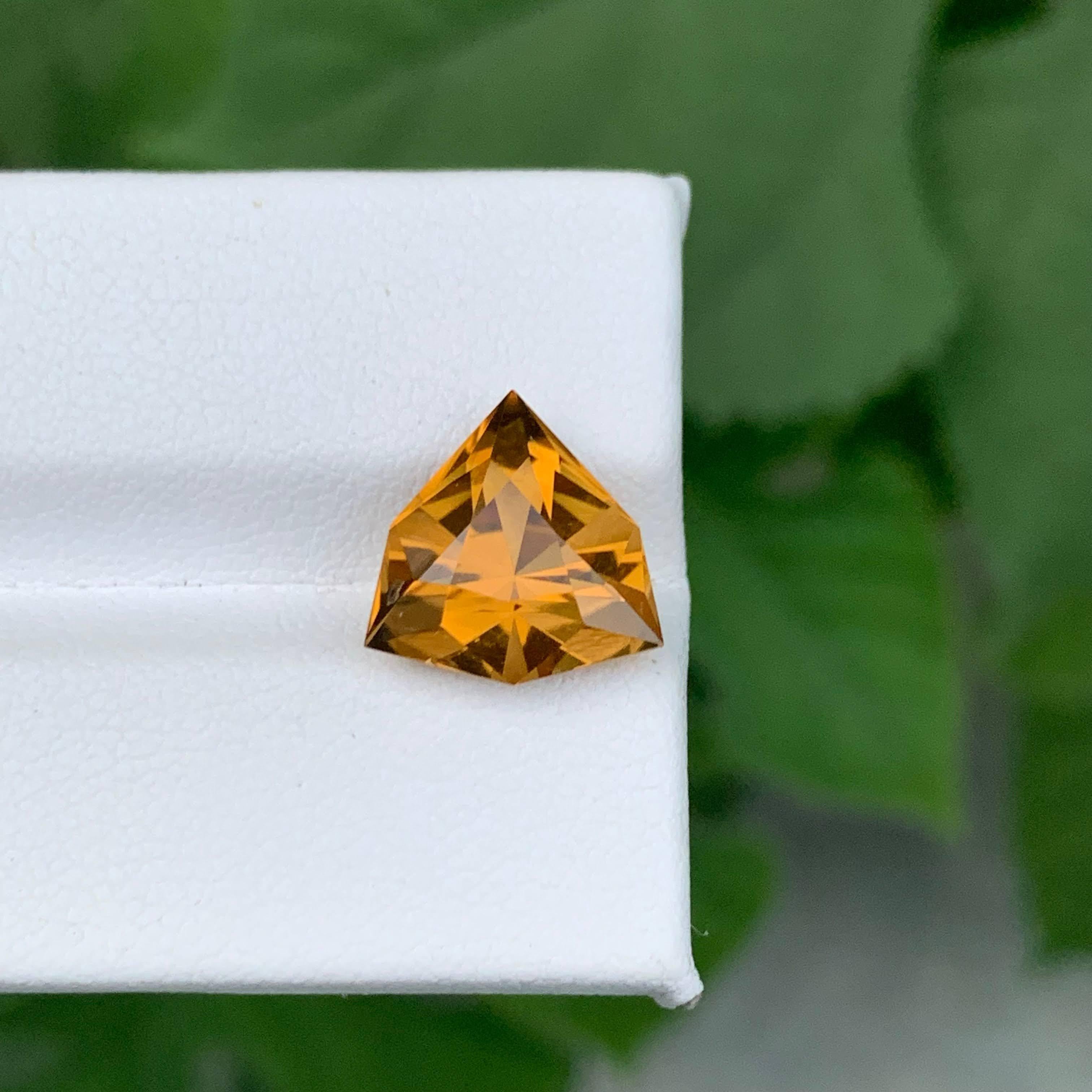 4,50 Quilates Natural Citrino Naranja Suelto Corte Trillón Piedra Preciosa Brasileña en venta 1