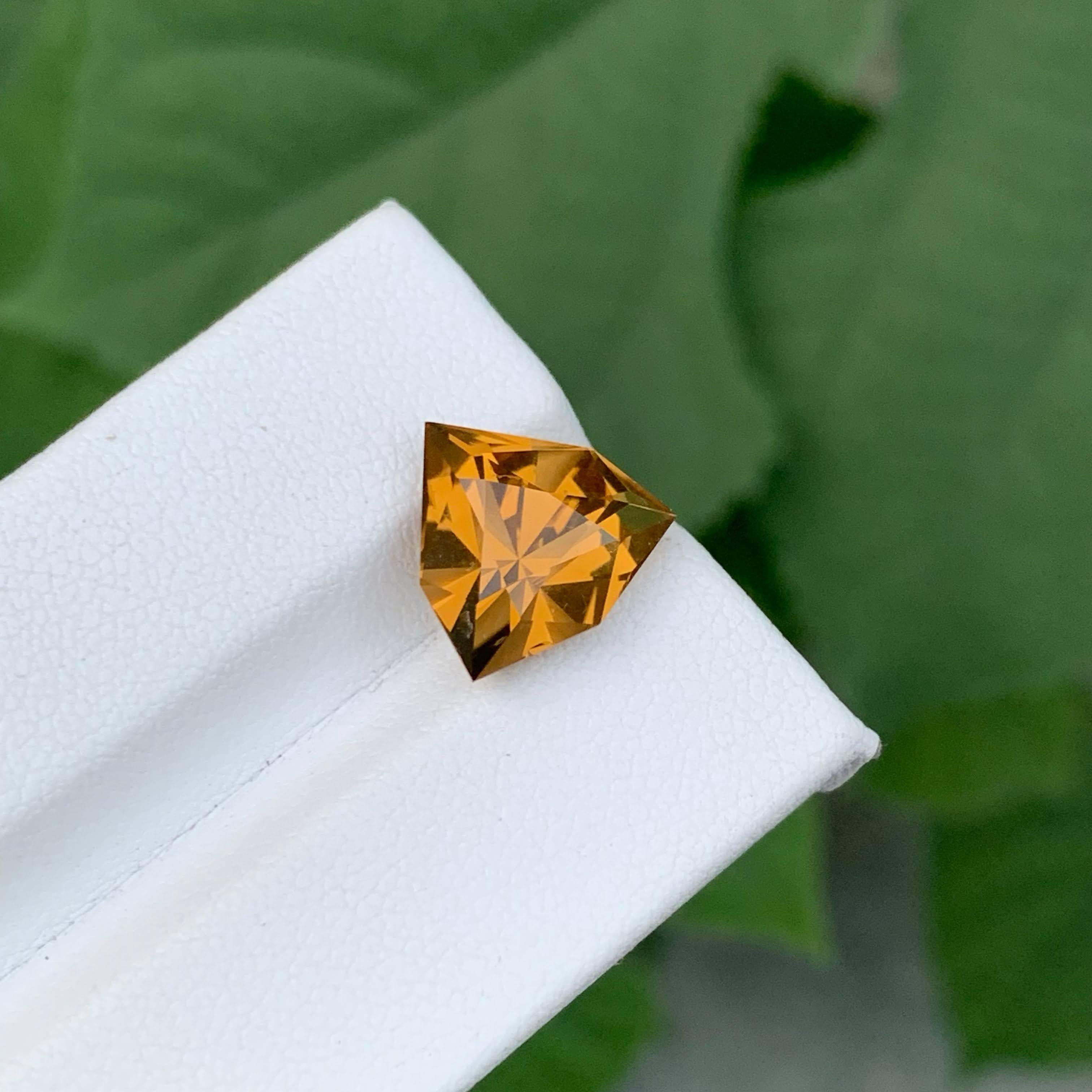 4,50 Quilates Natural Citrino Naranja Suelto Corte Trillón Piedra Preciosa Brasileña en venta 3