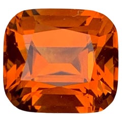 4.50 Carat Natural Loose Orange Madeira Citrine Cushion Cut Portuguese Gemstone
