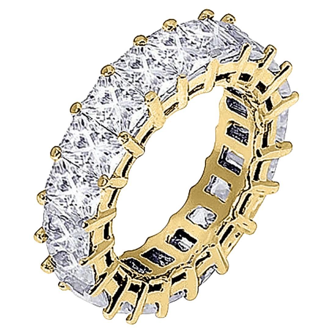 Bracelet d'éternité en diamants taille princesse de 4,50 carats