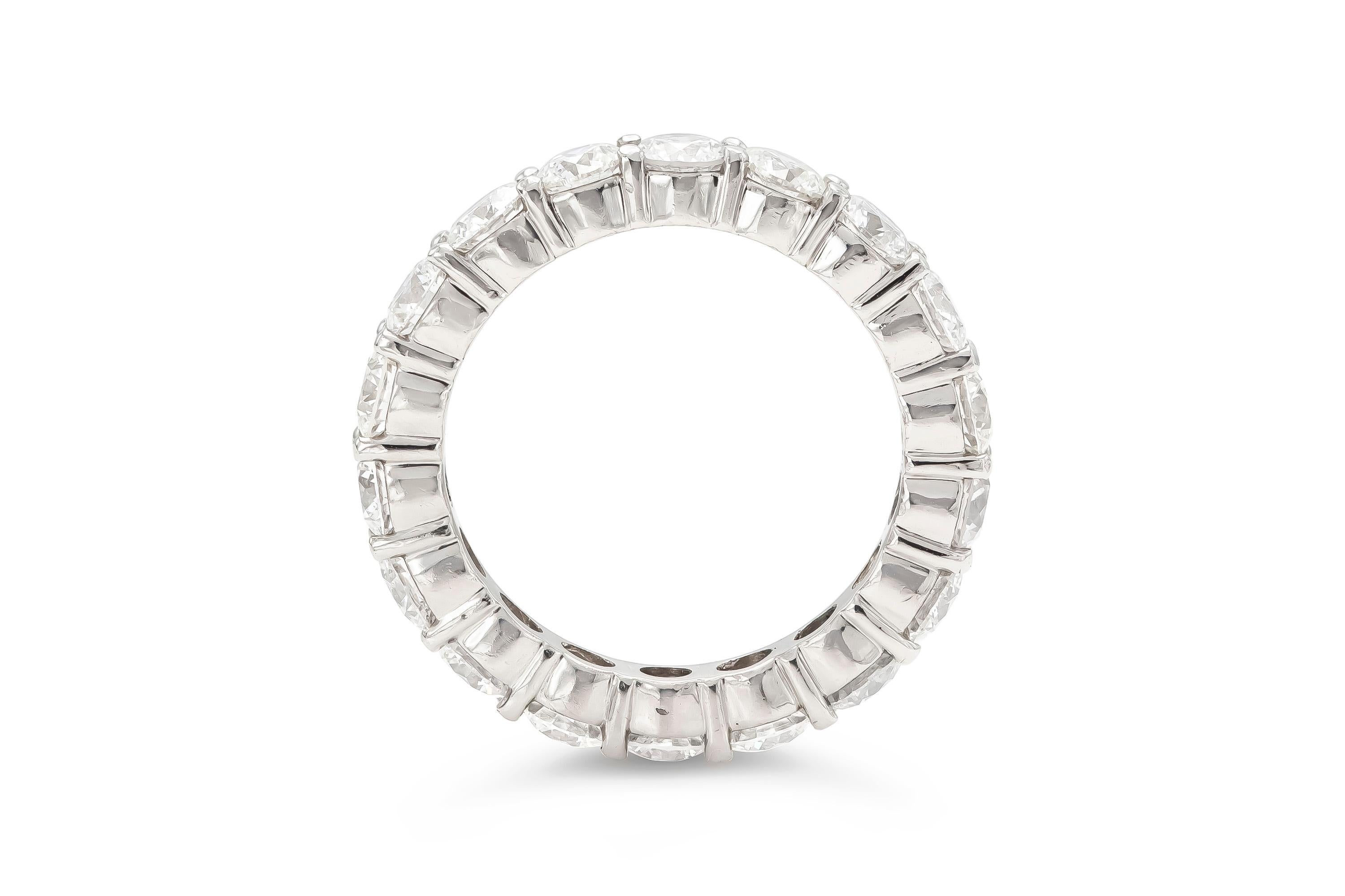 4,50 Karat Diamanten im Rundschliff Ehering für Damen oder Herren