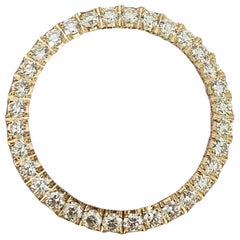 3.lunette Rolex en or jaune 14 carats avec diamant VVS de 50 carats