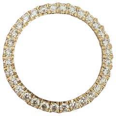 3.50 Carat VVS Diamond Rolex Bezel 14 Karat Yellow Gold