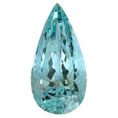 4.50 carats Blue Aquamarine Stone Pear Cut Natural African Gemstone