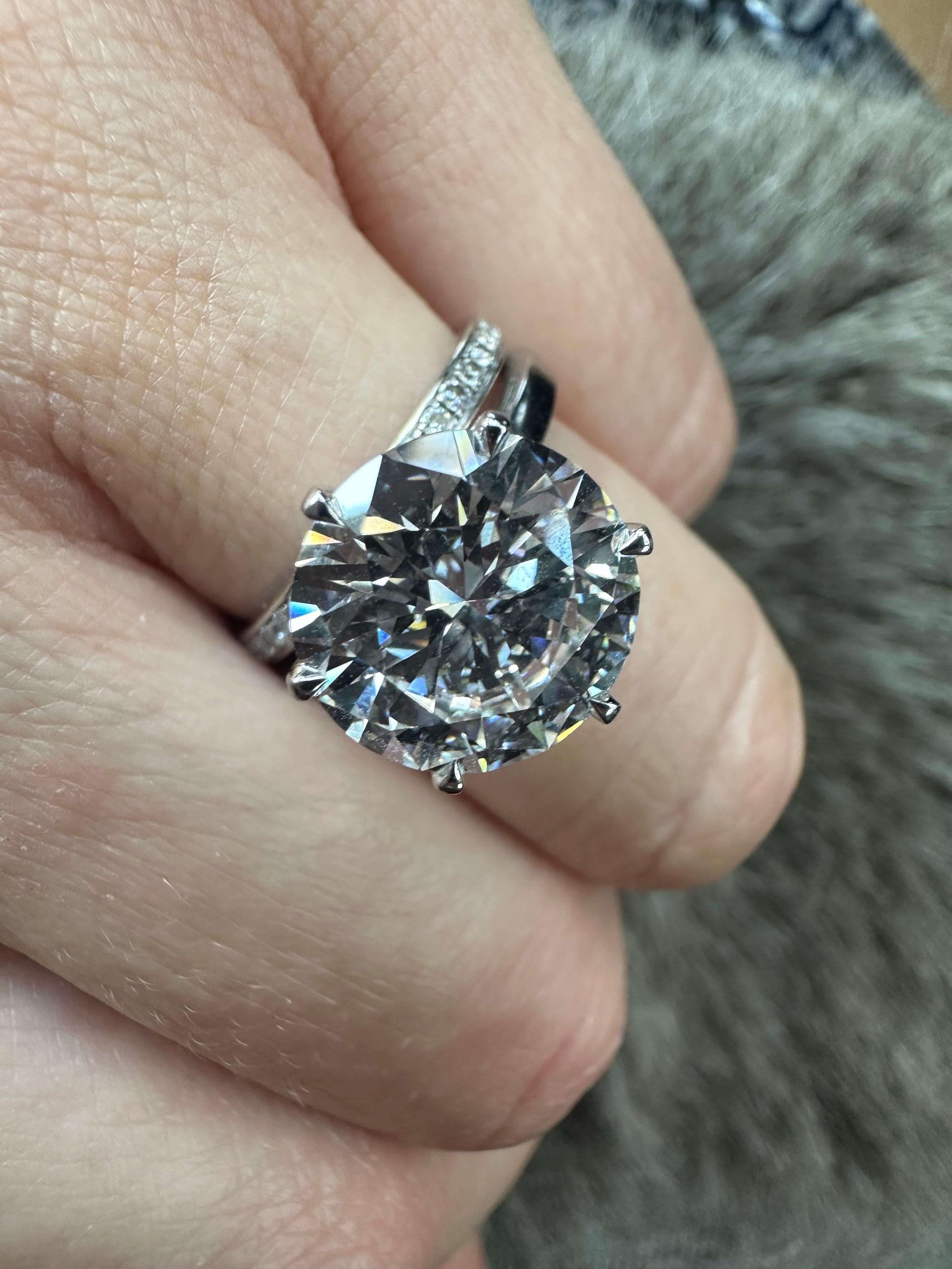 4.50 carats engagement diamonds ring minimal diamond ring fine quality GIA cert For Sale 10