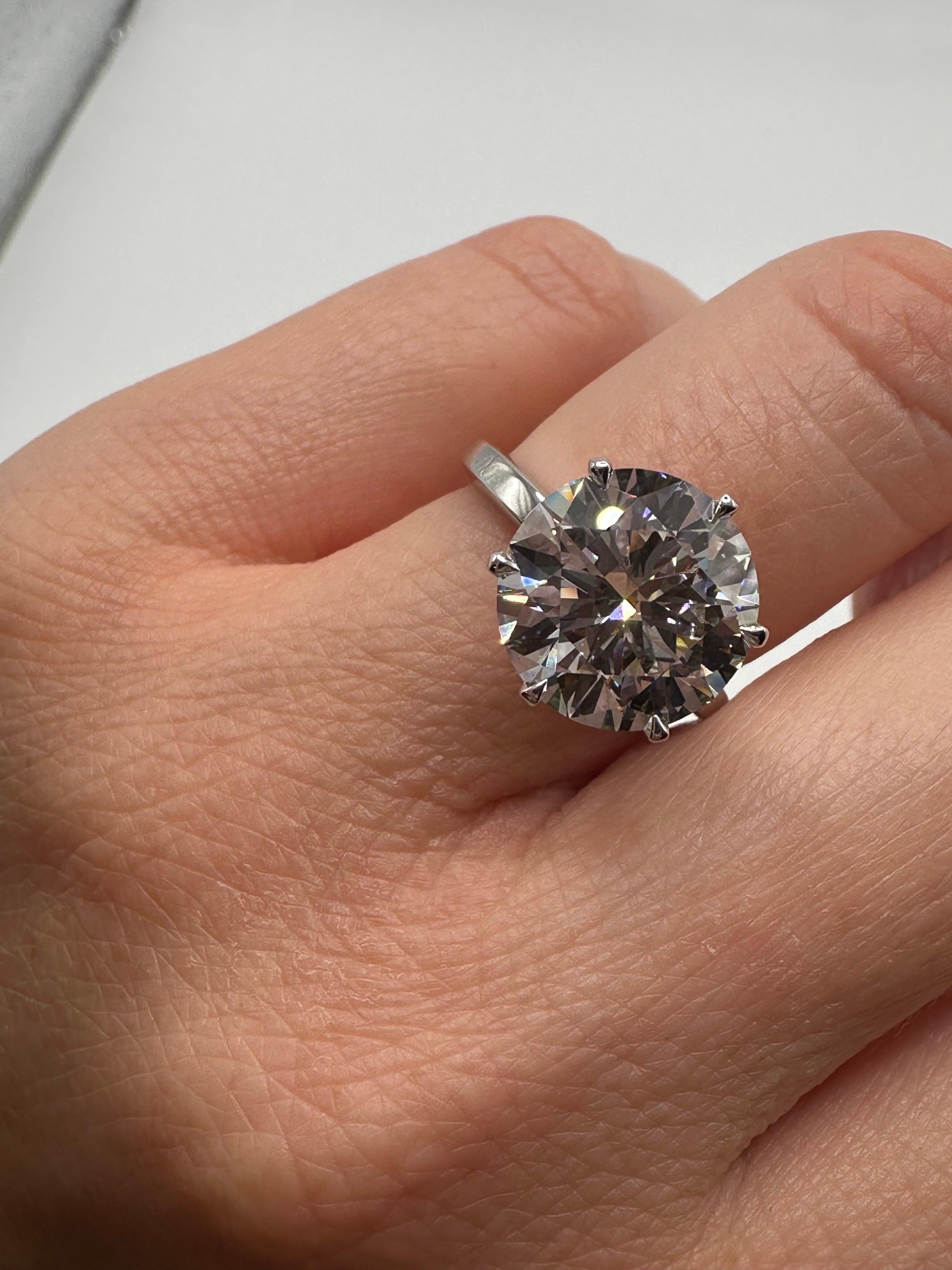 4.50 carats engagement diamonds ring minimal diamond ring fine quality GIA cert For Sale 2