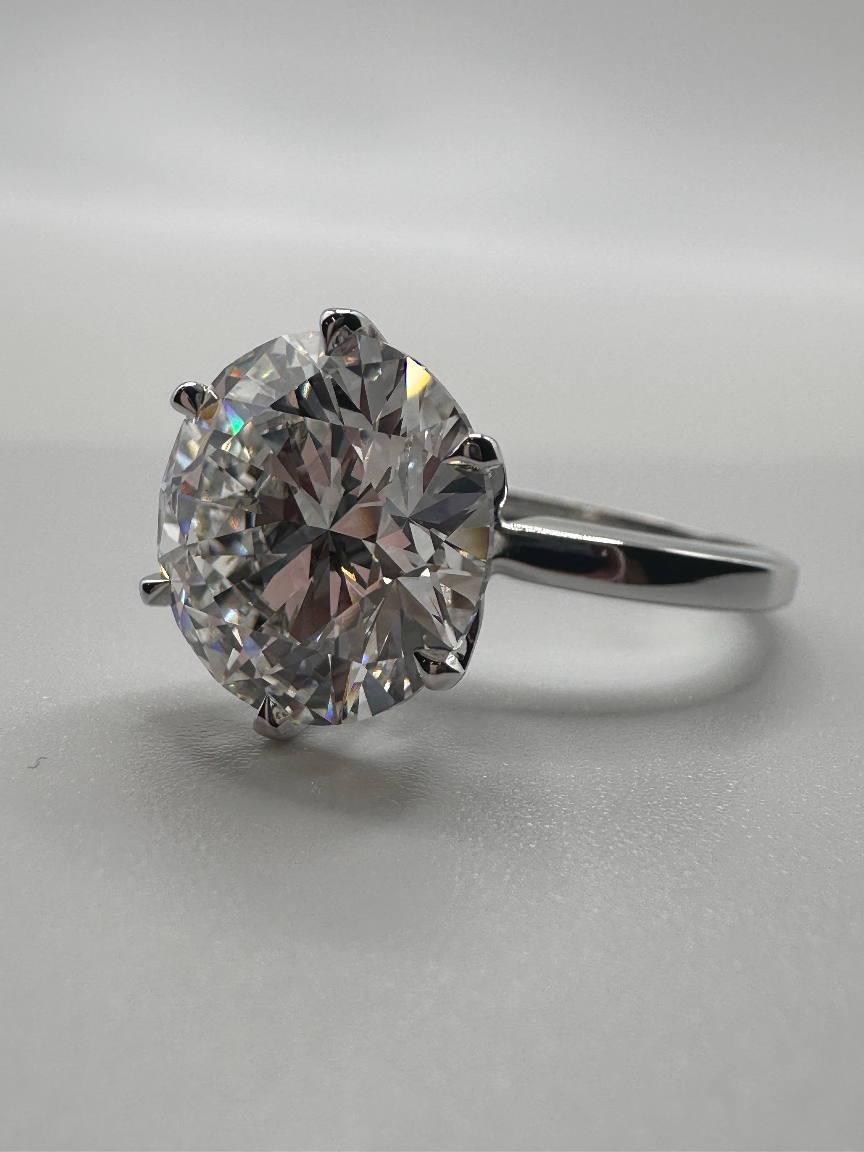 4.50 carats engagement diamonds ring minimal diamond ring fine quality GIA cert For Sale 4