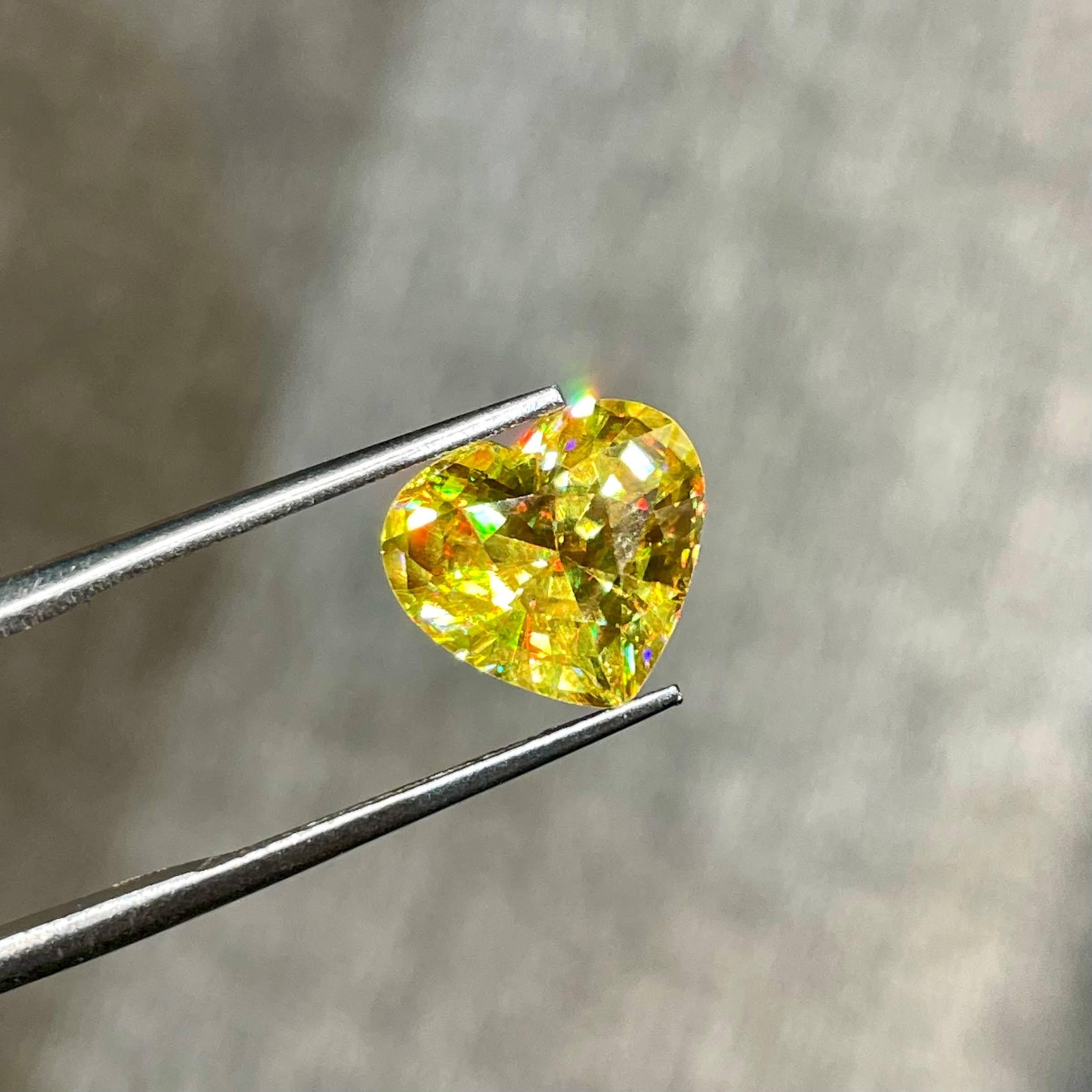 Weight 4.50 carats
Dim 11.4x10.2x6 mm
Clarity VVS
Origin Madagascar
Treatment None
Shape heart 
Cut Mix Step




The 4.50 carat Sphene stone, elegantly fashioned into a heart shape, embodies the epitome of fine quality and craftsmanship. Hailing