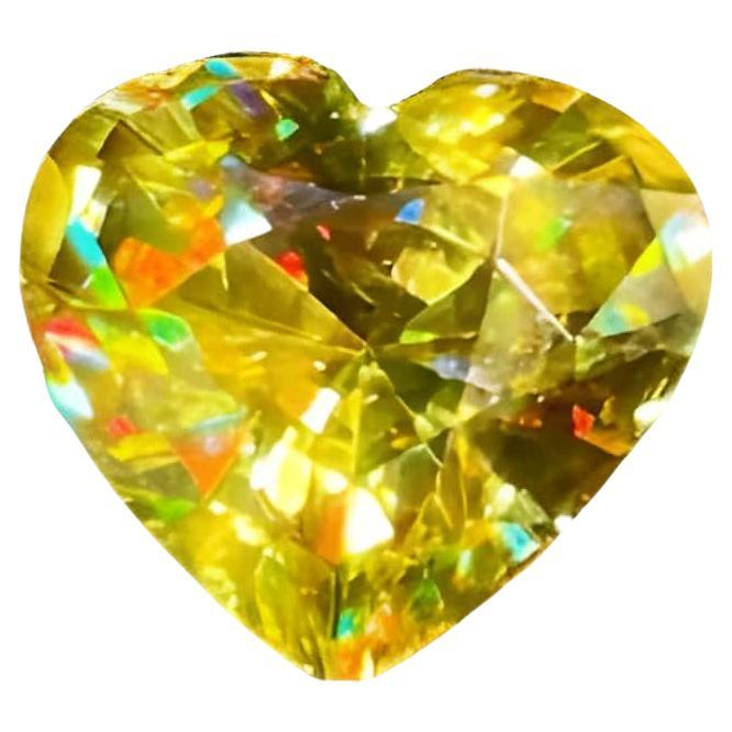 4.50 carats Fine Quality Loose Sphene Stone Heart Shaped Madagascar's Gemstone For Sale