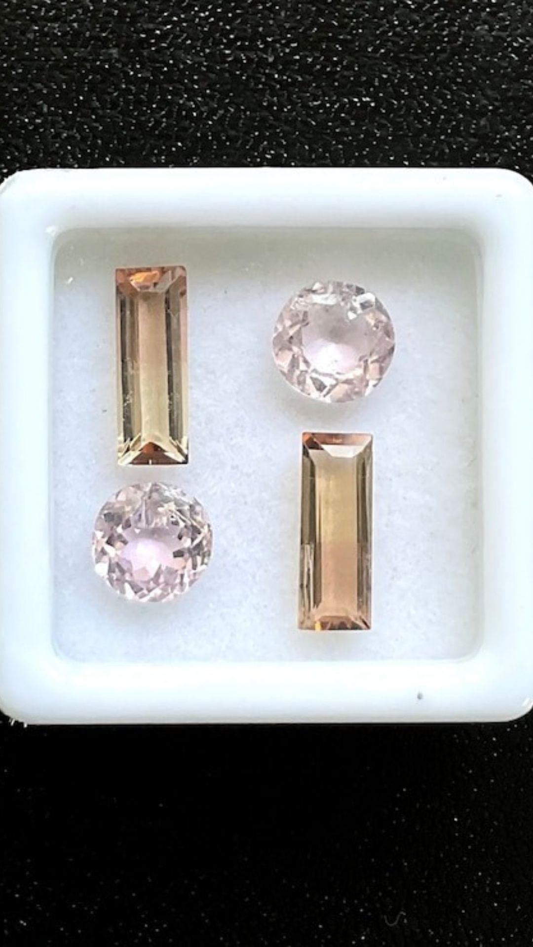 4.50 Carats Tourmaline Octagon Long and Round Faceted Tourmaline Cut Stones Gems In New Condition In Jaipur, RJ