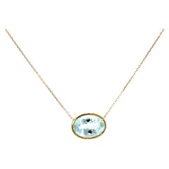 Ciondolo con acquamarina da 4,50ct - Design/One in oro giallo 18ct