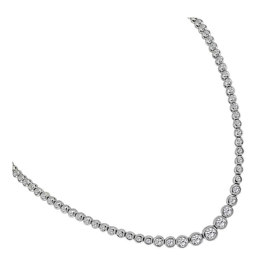 Taille ronde Collier en or à 4,50 ct de diamants en vente