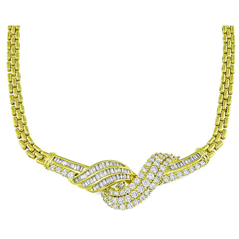 Collar de oro con diamantes de 4,50 ct