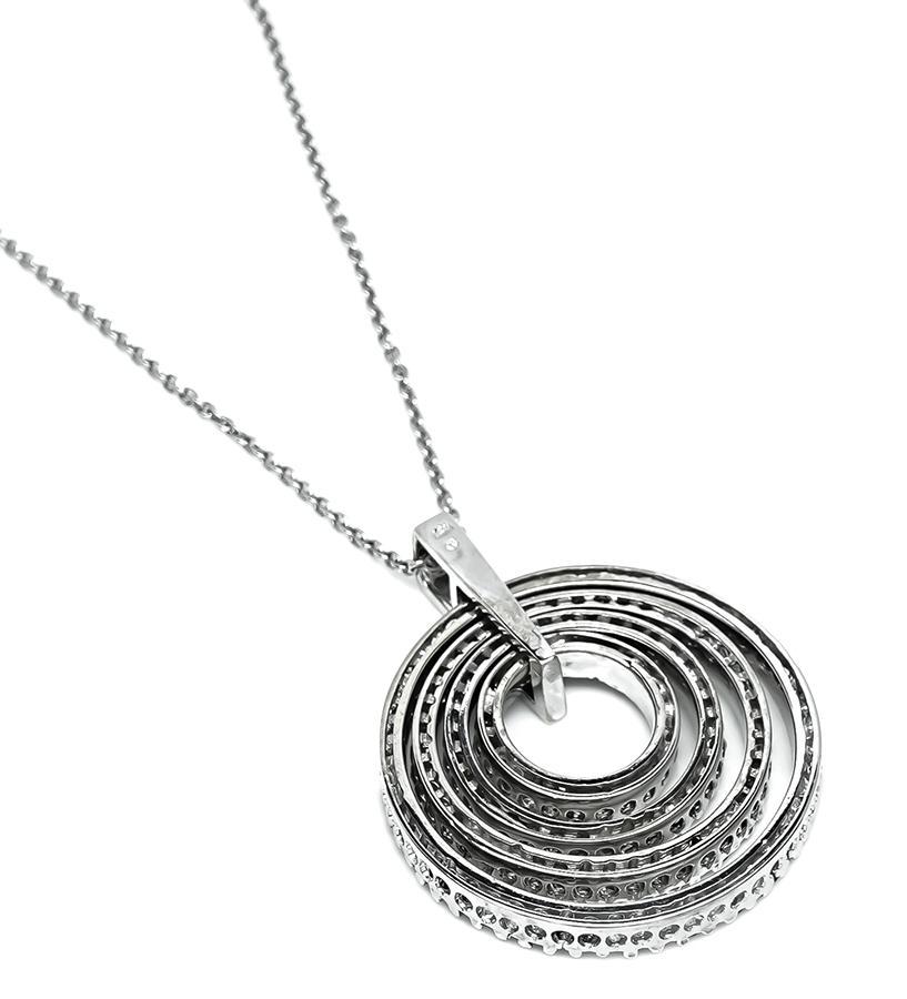 4,50ct Diamant-Gold-Anhänger-Halskette im Zustand „Gut“ im Angebot in New York, NY