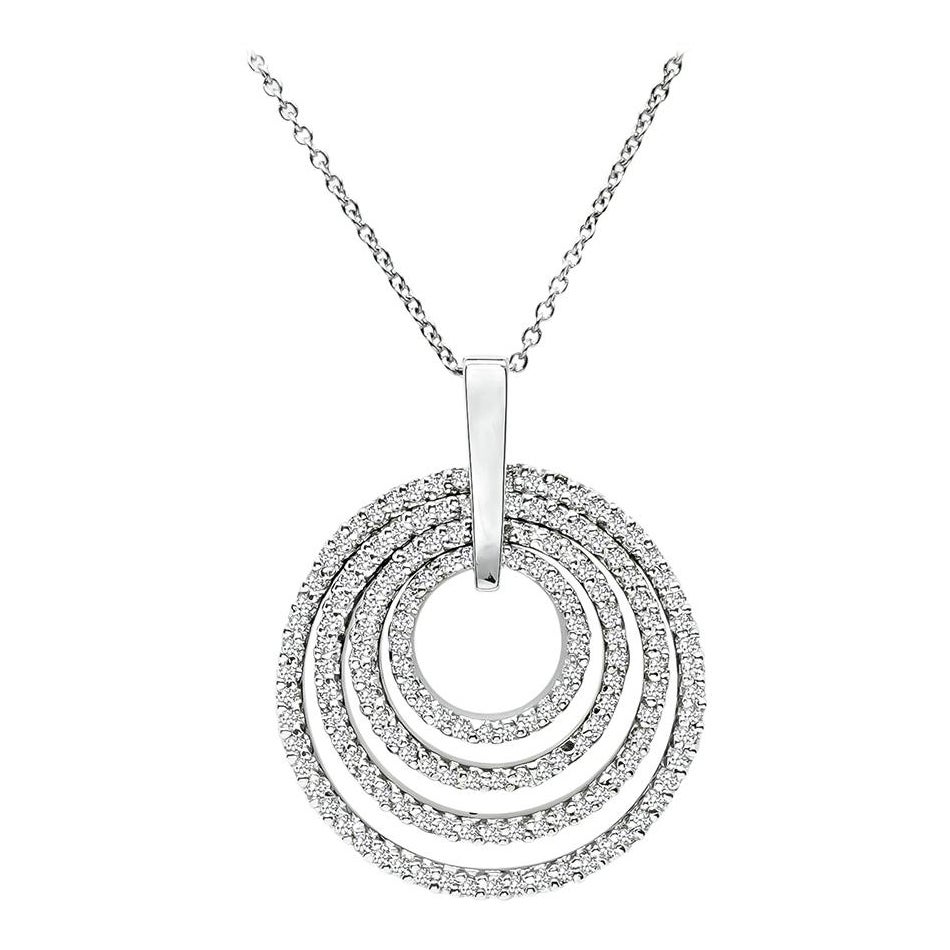 4,50ct Diamant-Gold-Anhänger-Halskette im Angebot