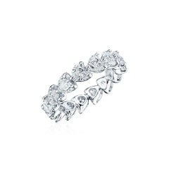 4.50ct Heart Shape Diamond Eternity Band in 18KT Gold