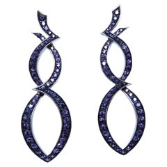 4.50ct Natural Purple Amethyst Clip Earrings 18kt Cosmopolitan Mod Deco*